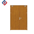 Steel frame Wood panel Door Entry Double Main Wooden Door fire rated wood office doors